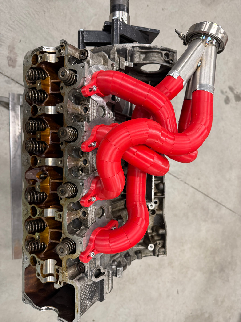 V8 exhaust manifold, Exhaust header block kit 1 6/8''